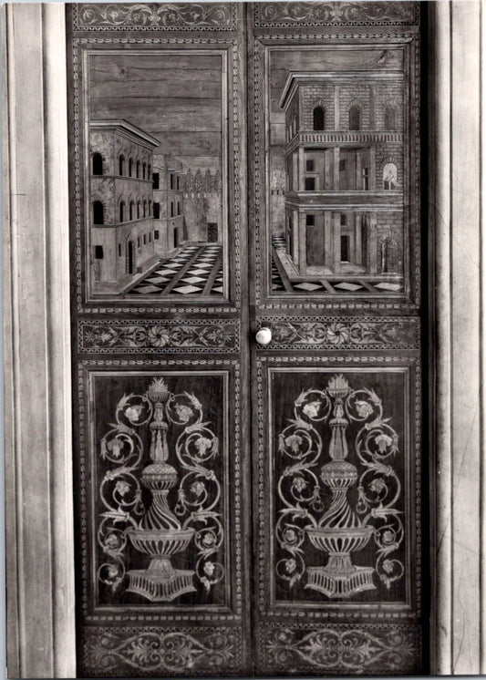 Vintage Postcard Wardrobe Door Of The Duke Doge's Palace Urbino Italy Unposted