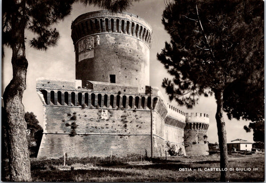 Vintage Postcard The Roman Castle Of Giulio Ostia Italy Unposted