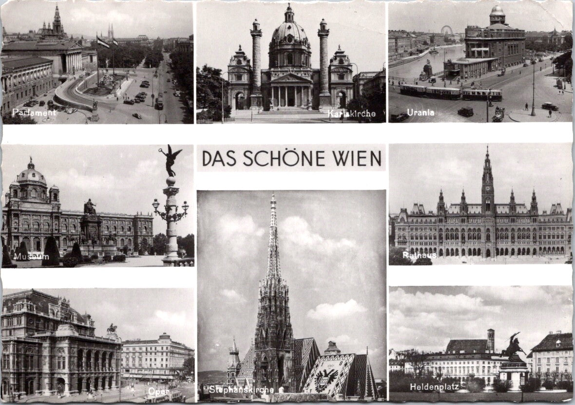 Vintage Postcard The Beautiful Places Of Vienna Austria Heldenplatz Museum