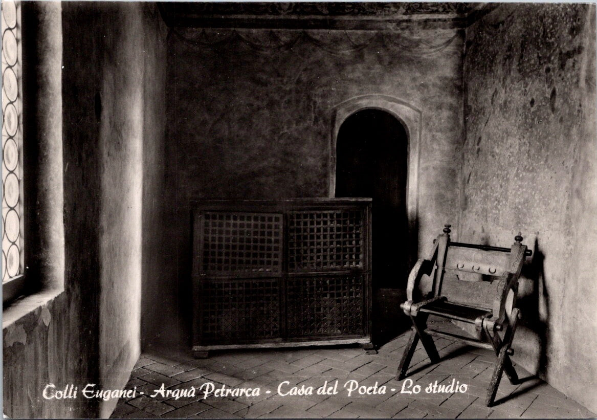 Vintage Postcard The Studio The Poet's House Arquà Petrarca Colli Euganei Italy