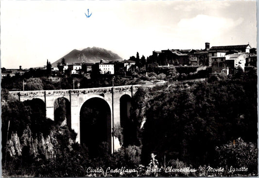 Vintage Postcard Clementino Bridge Monte Soratte Civita Castellana Italy