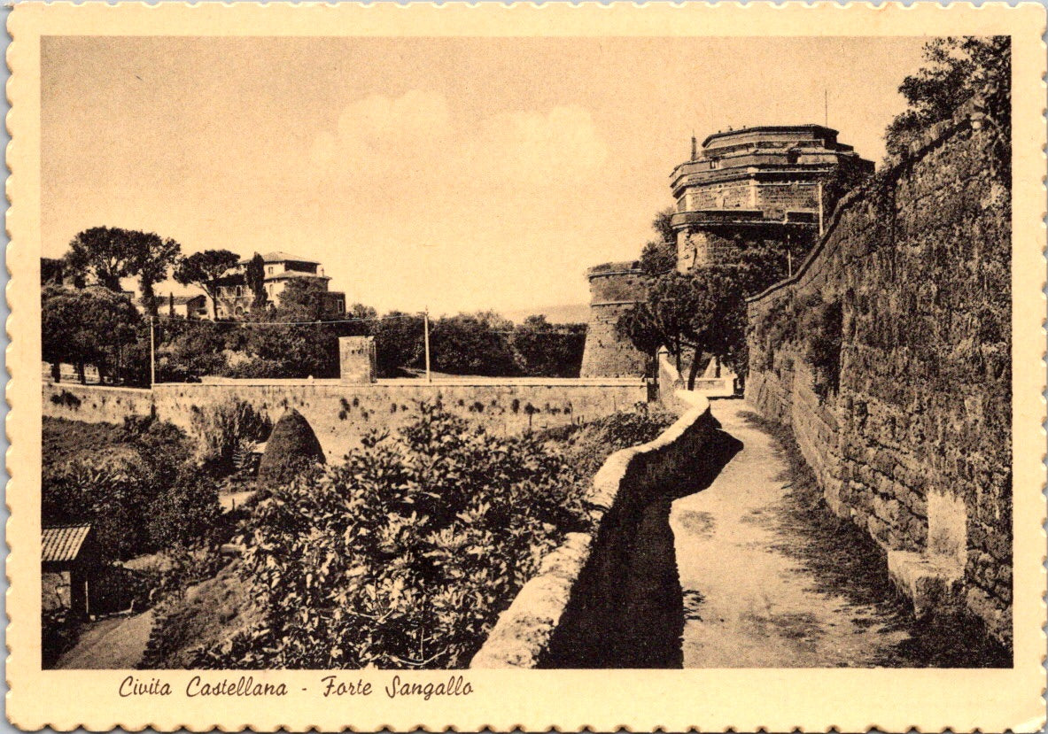 Vintage Postcard Forte Sangallo Civita Castellana Italy Unposted