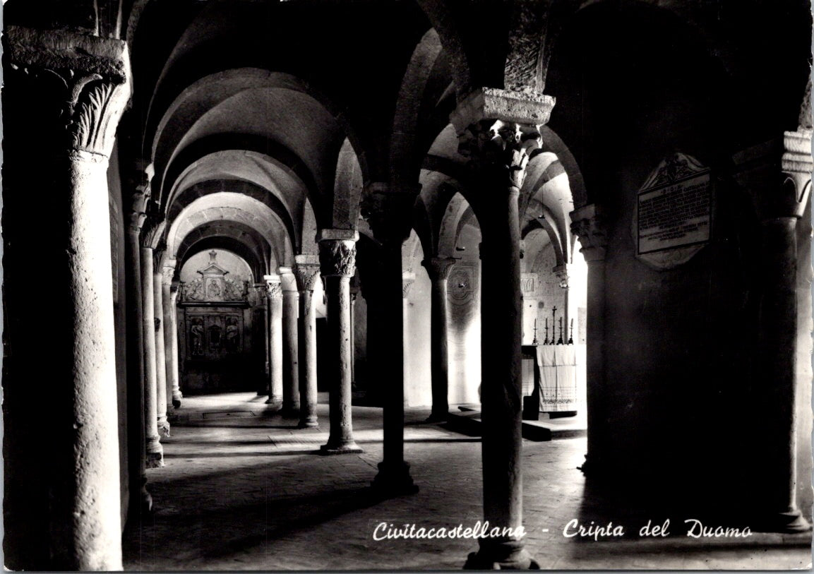 Vintage Postcard Crypt Of The Duomo Civita Castellana Italy Unposted