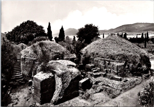 Vintage Postcard Small Tumuli Etruscan Necropolis Of Cerveteri Italy Unposted