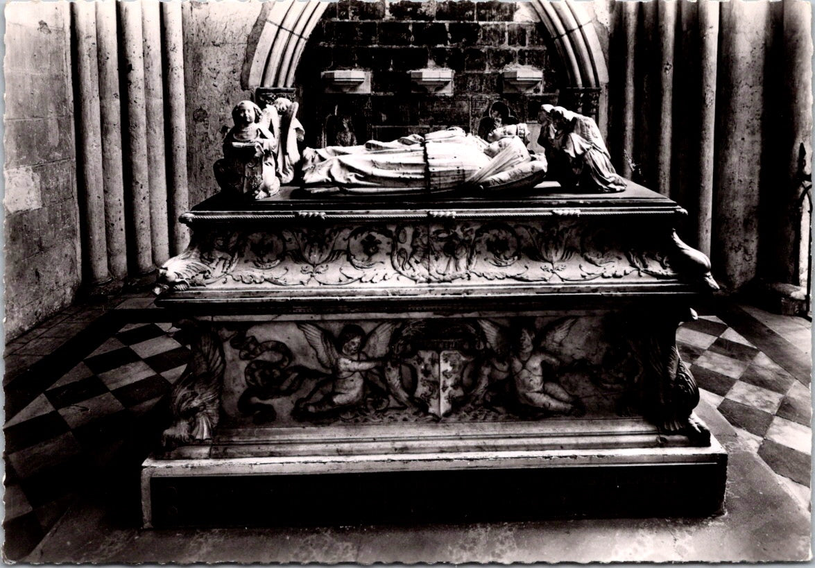 Vintage Postcard The Tours Cathedral Tomb Of The Children Of Charles VIII France