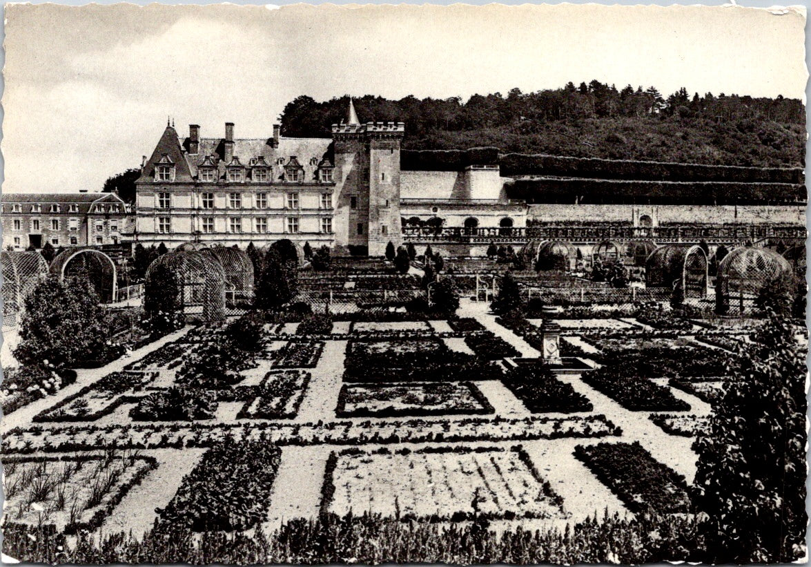 Vintage Postcard The Villandry Castle And The Terraces France Unposted