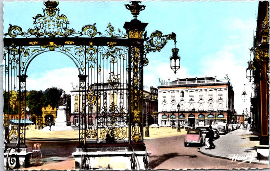 Vintage Postcard Place Stanislas And The Grand Hotel Nancy France Unposted