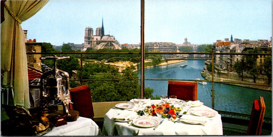 Vintage Postcard View Of The Restaurant From The Silver Tower Notre Dame Paris