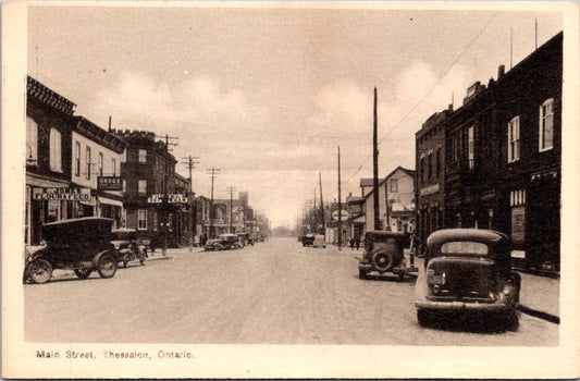 Vintage Postcard The Main Street Thessalon Ontario Canada Unposted