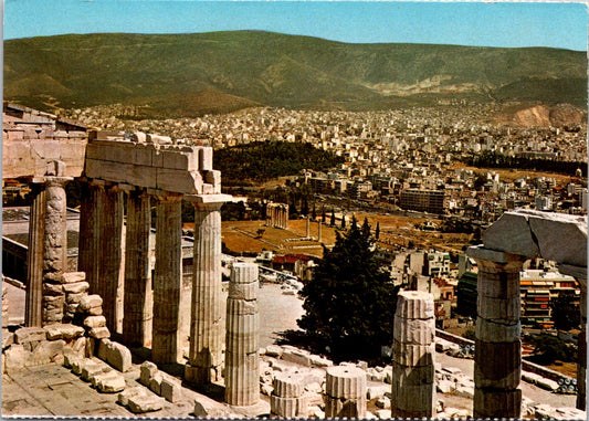 Vintage Postcard Interior Of The Parthenon Temple Athens Greece Unposted