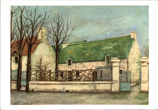 Vintage Postcard The House With A Green Roof By Maurice Utrillo Unposted