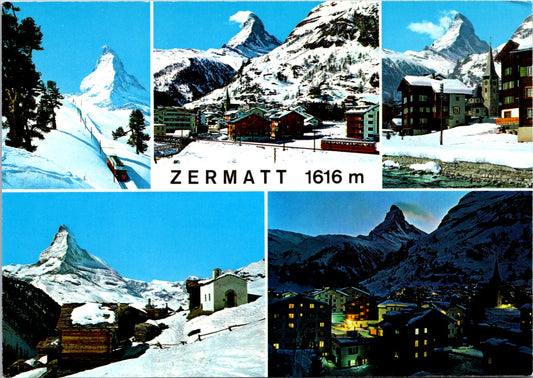 Vintage Postcard Photo Of Zermatt Switzerland Unposted