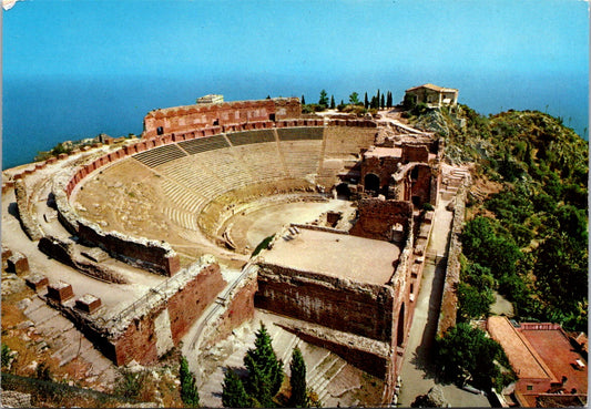 Vintage Postcard The Greek Theater Taormina Italy Unposted