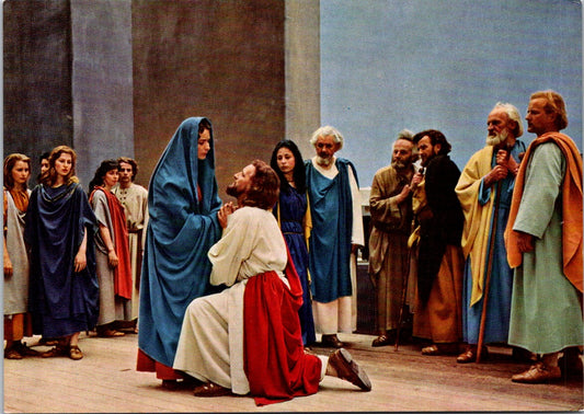 Vintage Postcard Maria's Farewell To Jesus Christ Oberammergauer Passion Play