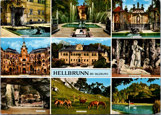 Vintage Postcard Hellbrunn The Festival City Salzburg Austria Unposted