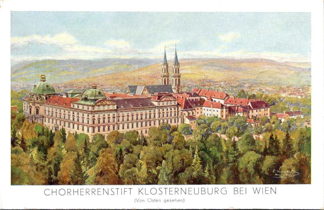 Vintage Postcard Klosterneuburg Canons Monastery Near Vienna Austria Unposted