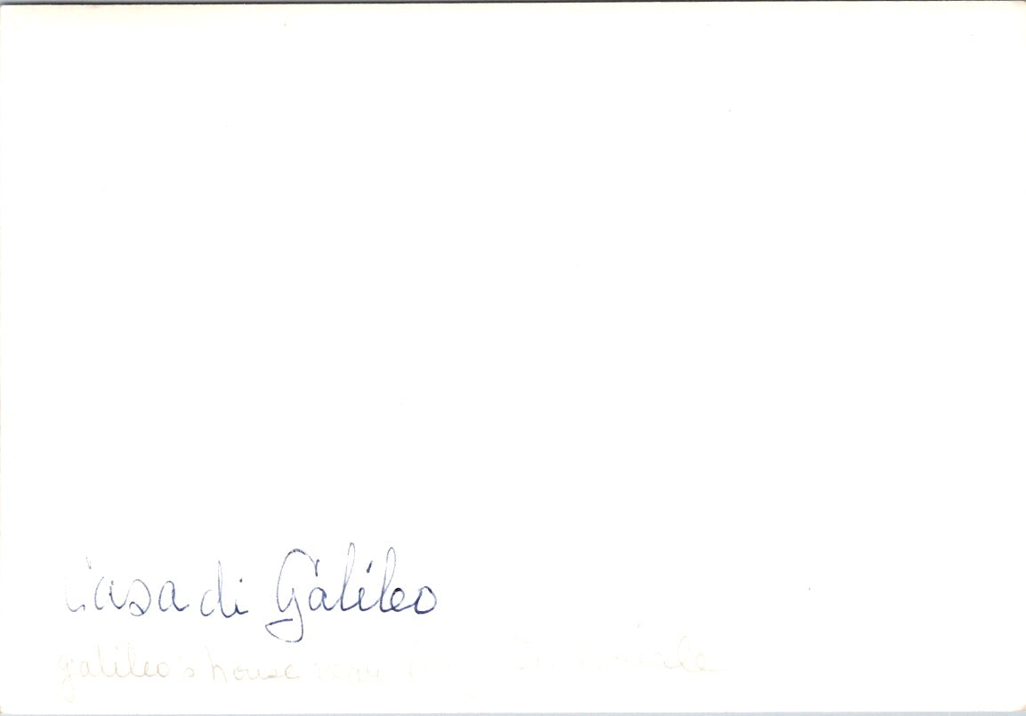 Vintage Postcard House Of Galileo Galilei Florence Italy Unposted