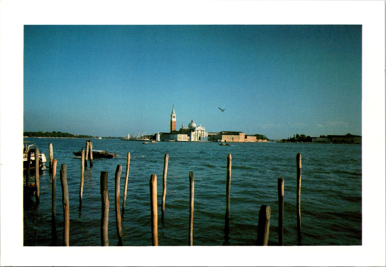 Vintage Postcard View Of Venice Italy From Sea Unposted