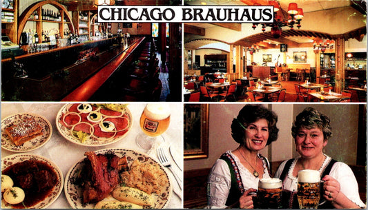 Vintage Postcard Chicago Brahaus Restaurant United States Unposted