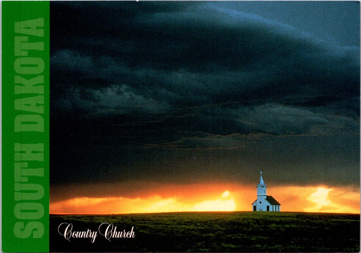 Vintage Postcard South Dakota Country Church United States Unposted