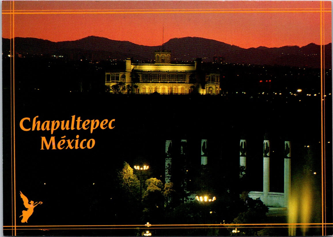 Vintage Postcard Memorial To The Heroic Children And Chapultepec Castle Mexico