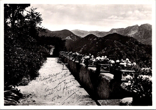 Vintage Postcard Garden Terrace Villa Rufolo Ravello Italy Unposted