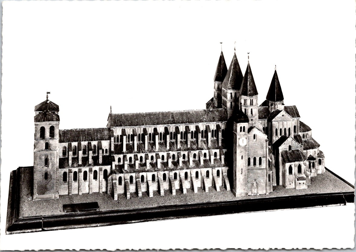 Vintage Postcard Abbey Model Musee Ochier Cluny France Unposted