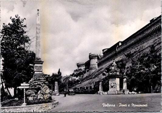 Vintage Postcard Bridges And Monuments Volterra Italy Unposted