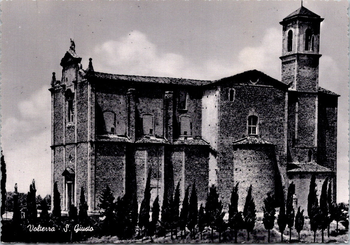 Vintage Postcard The San Giusto Church Volterra Italy Unposted