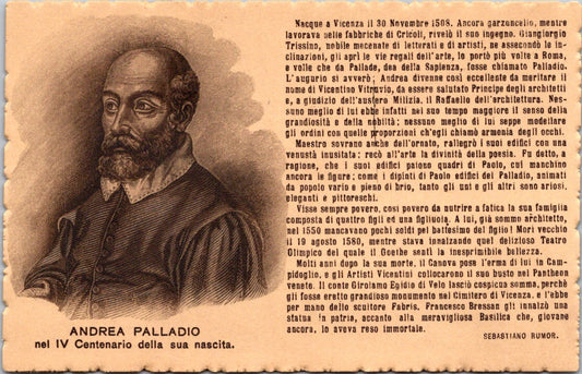 Postcard Andrea Palladio In The IVCentenary Of His Birth Olympic Theater Vicenza