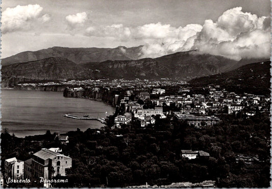 Vintage Postcard Panoramic View Of Sorrento Overlooking Bay Of Naples Italy