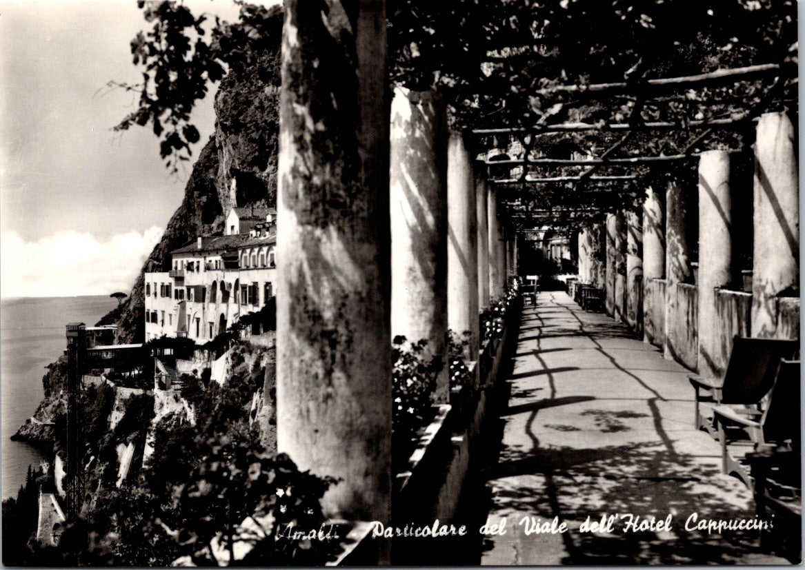 Vintage Postcard The Details Of The Avenue Of Hotel Capuccini Amalfi Italy