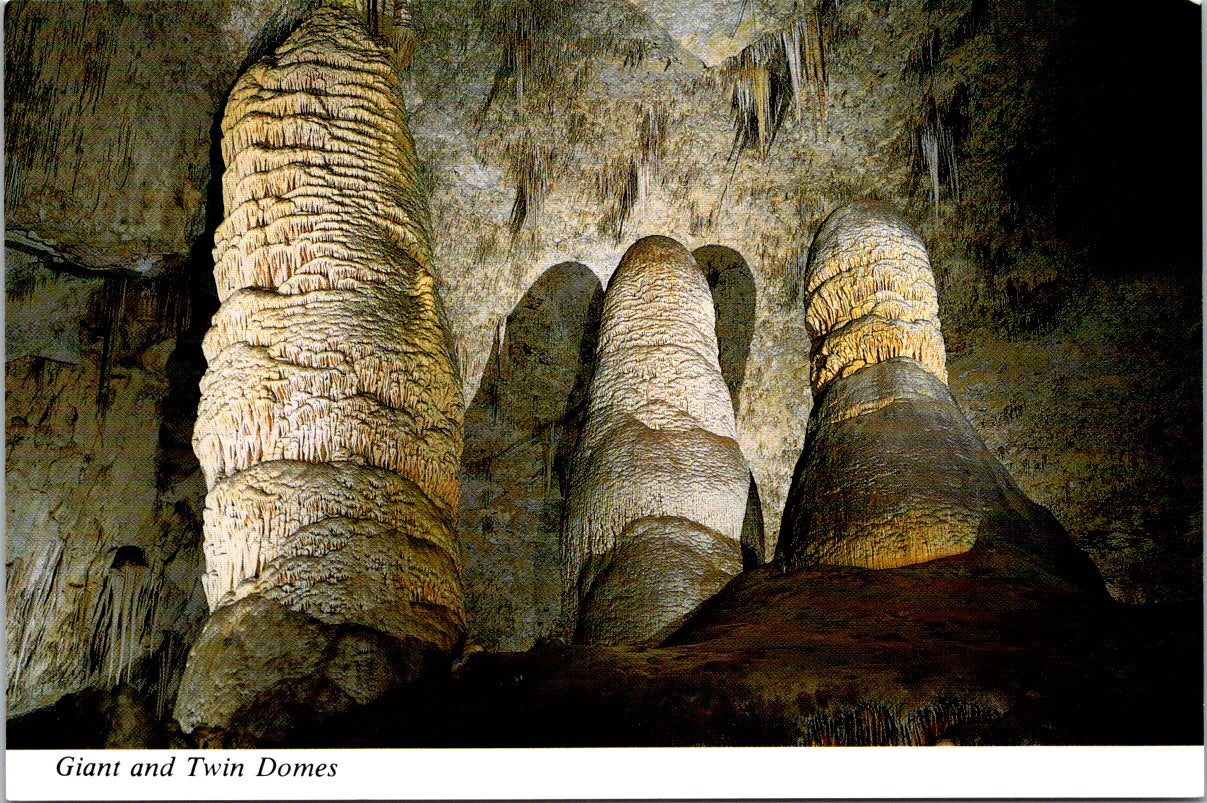 Vintage Postcard Giant And Twin Domes Carlsbad Caverns National Park New Mexico