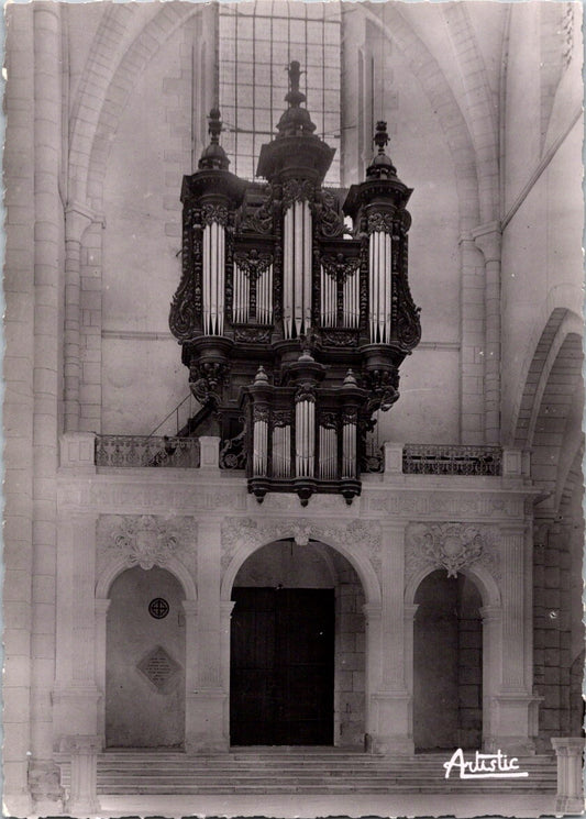 Vintage Postcard The Abbey Church And The Pipe Organs Pontigny Yonne France