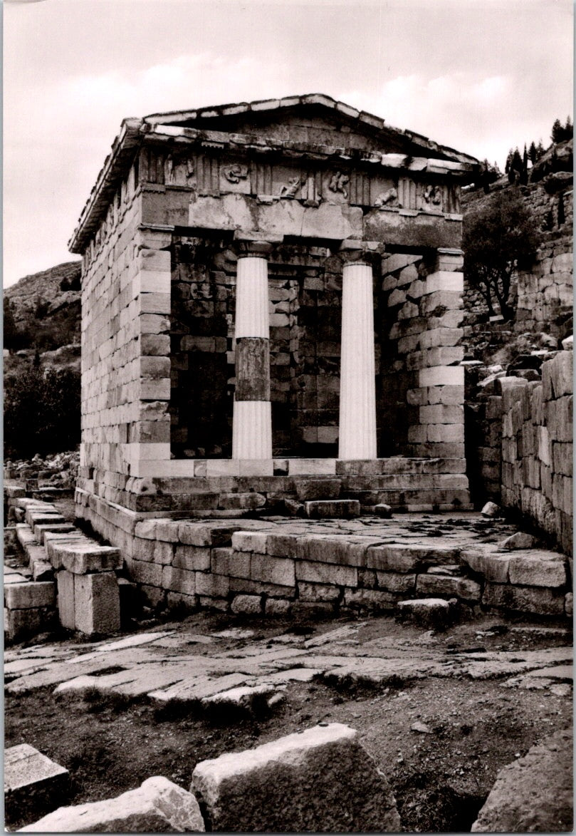 Postcard Vintage The Treasures Of Athens Delphi Greece Unposted