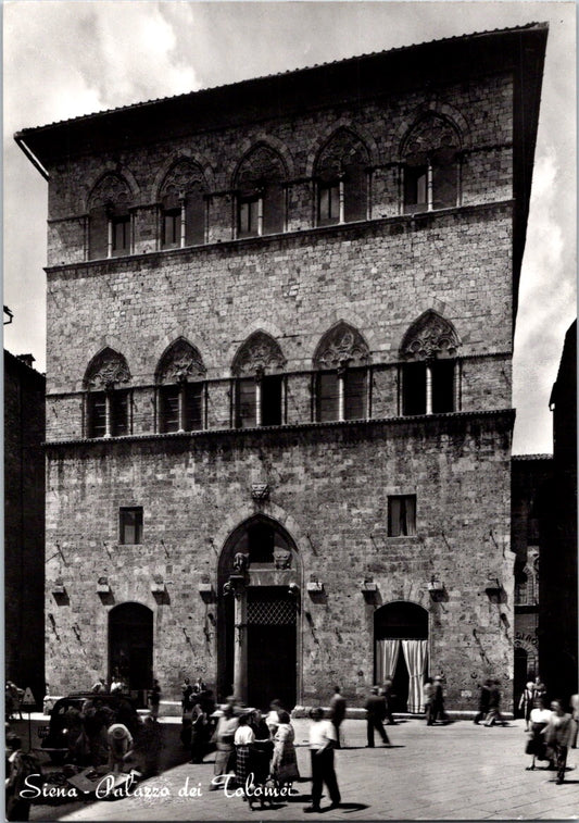 Vintage Postcard The Palazzo Tolomei Siena Italy Unposted