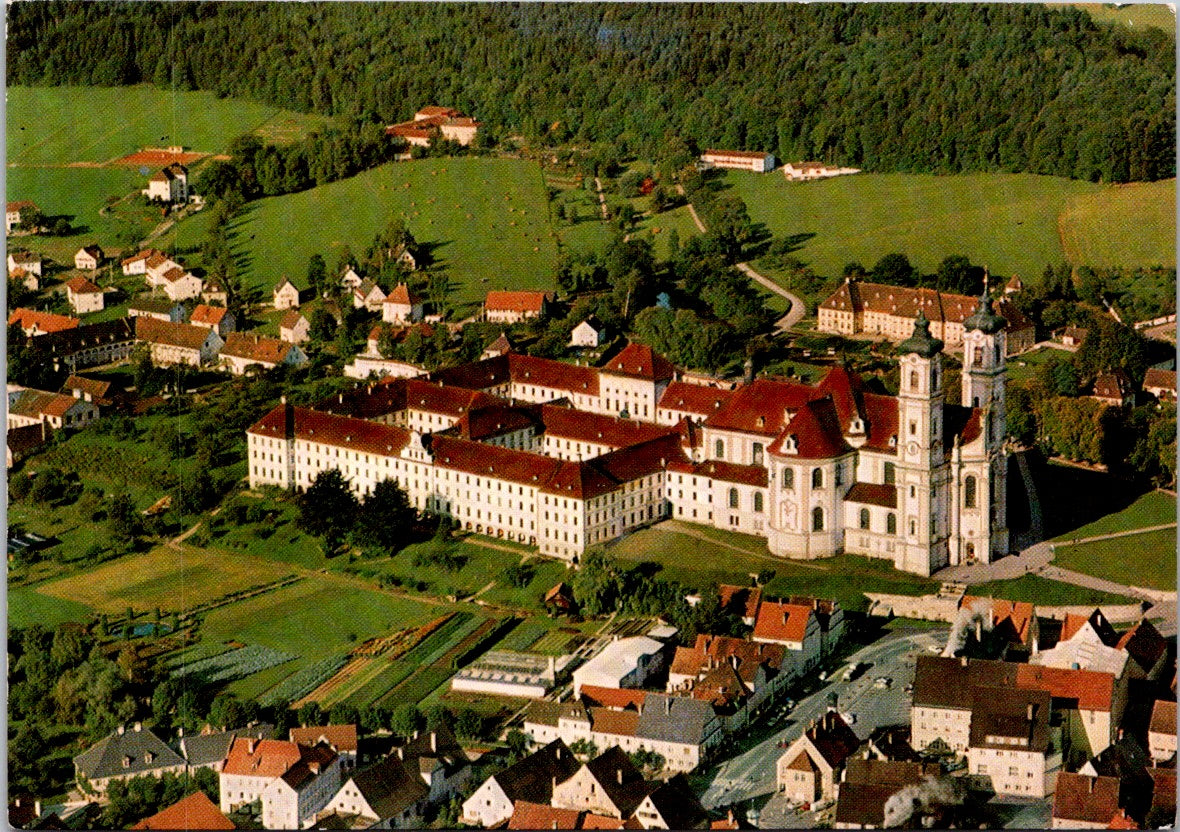 Vintage Postcard Ottobeuren Benedictine Abbey Germany Year 1200 Unposted