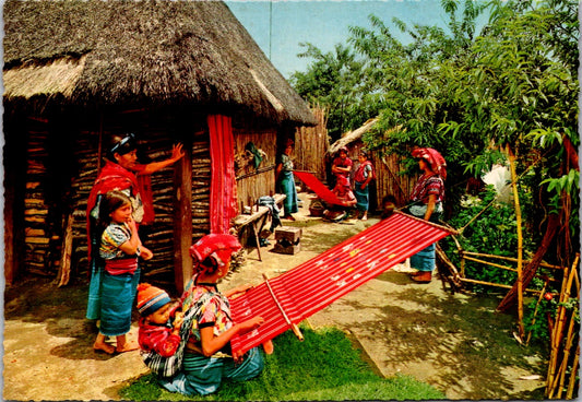 Vintage Postcard The Weaving Natives In Guatemala Unposted