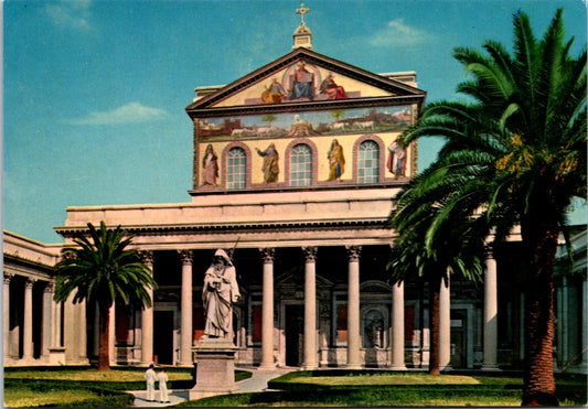 Vintage Postcard The Saint Paul's Basilica In Rome Italy Unposted