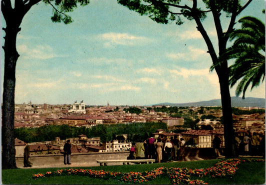 Vintage Postcard Rome Italy Panoramic View From The Janiculum Unposted