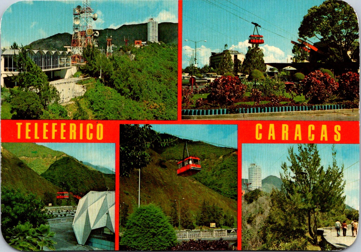 Vintage Postcard The Teleférico de Caracas Gondola Lift Venezuela Unposted