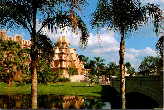 Vintage Postcard Mexico World Showcase Within The Pyramid Sail The River Of Time