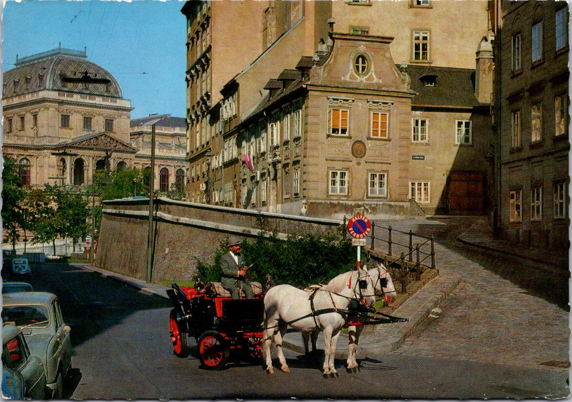 Vintage Postcard Horse And A Carriage Vienna Austria Posted 1014