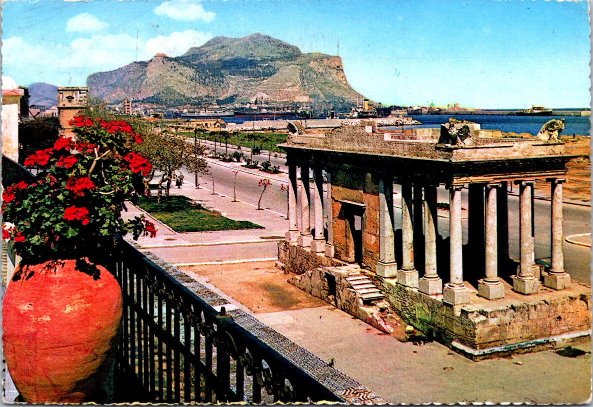 Vintage Postcard The Italian Forum Palermo Italy Posted