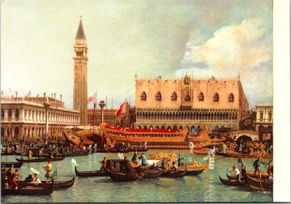 Vintage Postcard The Wedding With The Sea Venezia By Canaletto Italy Unposted