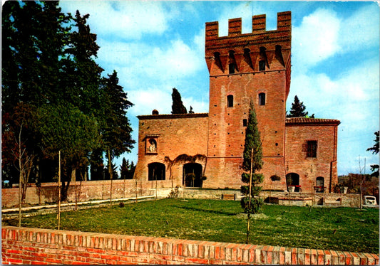 Vintage Postcard Entrance To The Lower Tower Monte Oliveto Maggiore Siena Italy