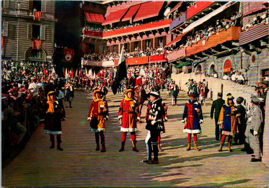 Vintage Postcard The Historical Parade Detail The Palio Siena Italy Unposted