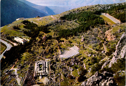 Vintage Postcard General View Of Delphi Greece Unposted