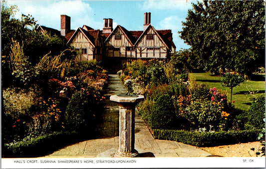 Vintage Postcard Hall's Croft Susanna Shakespeare's Home Stratford On Avon