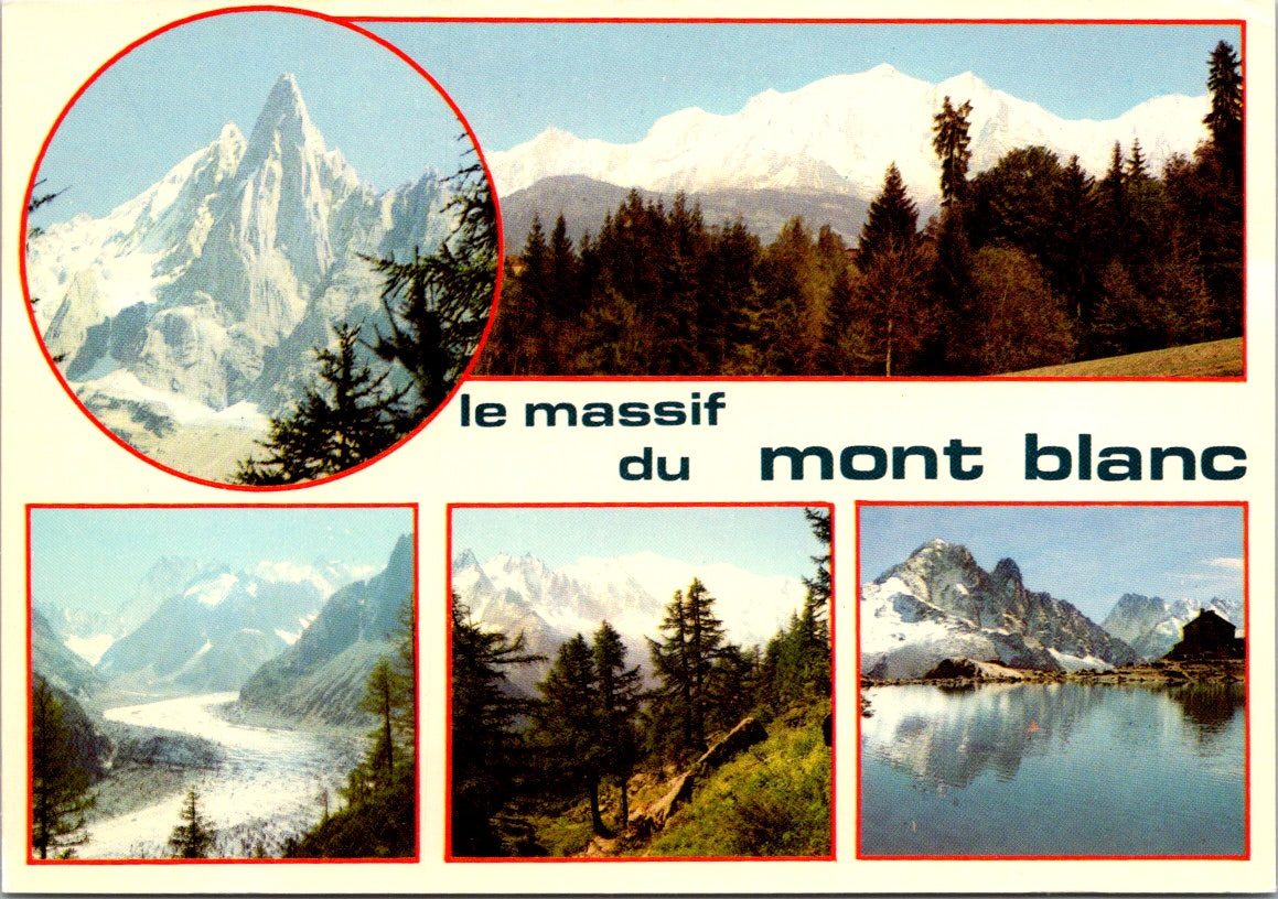 Vintage Postcard The Mont Blanc Massif France Unposted